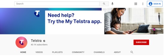 Telstra Youtube